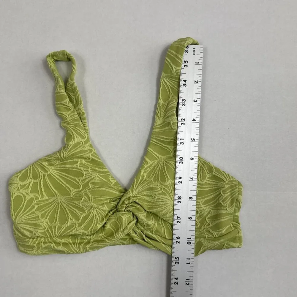 Andie‎ Women's XS Portofino Embossed Twist Bikini Top Daiquiri Green NWT 9566
